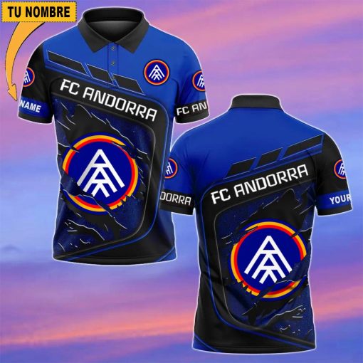 FC Andorra – Polo Estilo deportivo con Nombre Personalizado
