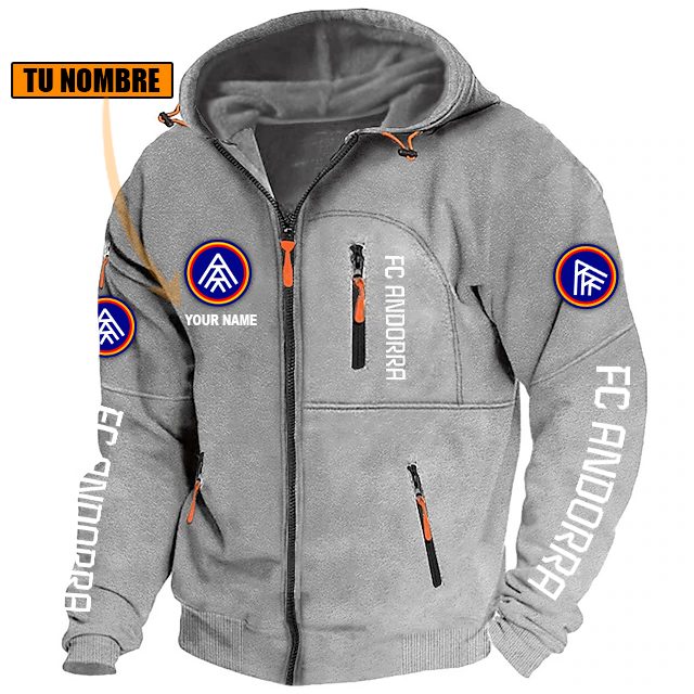 FC Andorra – Chaqueta con cremallera Edición Especial con Nombre Personalizado FC Andorra – Chaqueta con cremallera Edición Especial con Nombre Personalizado