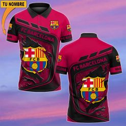 FC Barcelona – Polo Estilo deportivo con Nombre Personalizado