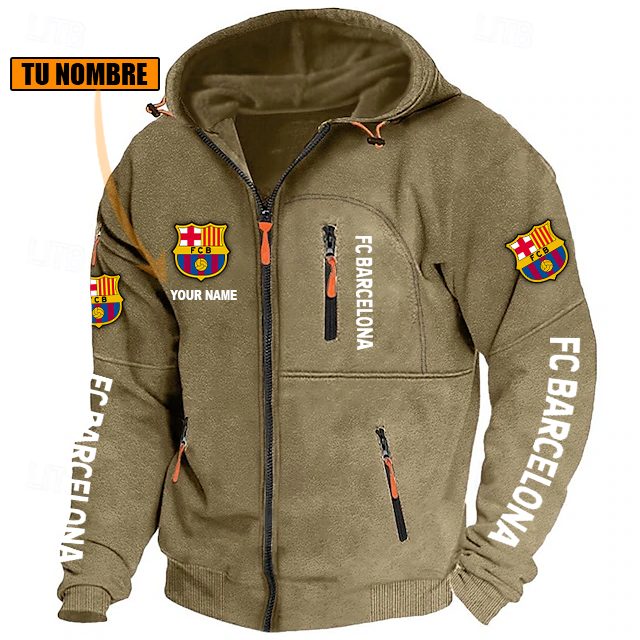 FC Barcelona – Chaqueta con cremallera Edición Especial con Nombre Personalizado FC Barcelona – Chaqueta con cremallera Edición Especial con Nombre Personalizado