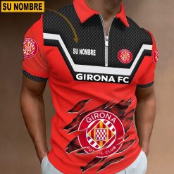 Girona FC – Polo con cremallera Edición Especial con Nombre Personalizado