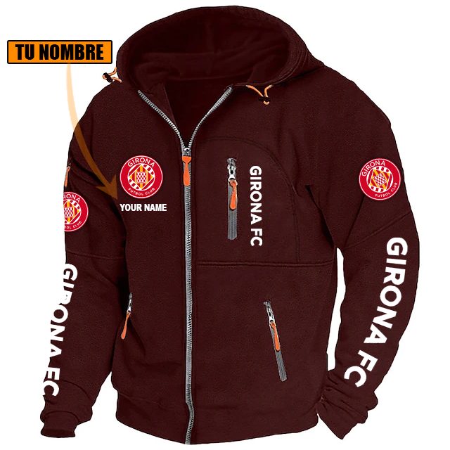 Girona FC – Chaqueta con cremallera Edición Especial con Nombre Personalizado Girona FC – Chaqueta con cremallera Edición Especial con Nombre Personalizado