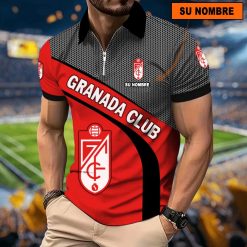 Granada CF – Polo con cremallera Nuevo estilo con Nombre Personalizado