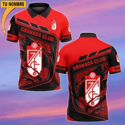 Granada CF – Polo Estilo deportivo con Nombre Personalizado
