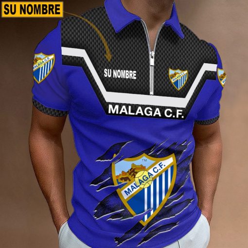 Málaga CF – Polo con cremallera Edición Especial con Nombre Personalizado