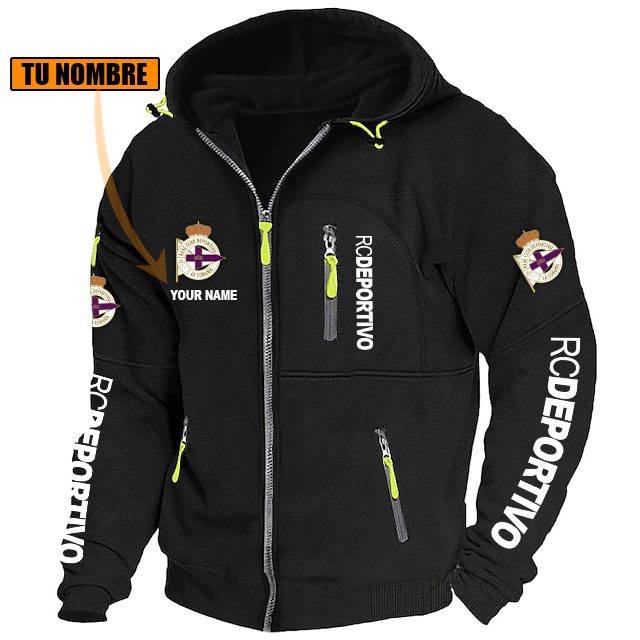 RC Deportivo – Chaqueta con cremallera Edición Especial con Nombre Personalizado RC Deportivo – Chaqueta con cremallera Edición Especial con Nombre Personalizado