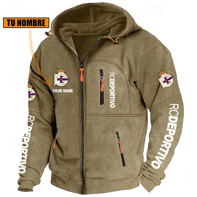 RC Deportivo – Chaqueta con cremallera Edición Especial con Nombre Personalizado RC Deportivo – Chaqueta con cremallera Edición Especial con Nombre Personalizado