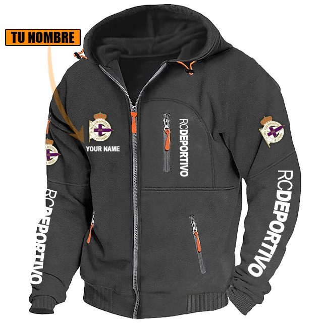 RC Deportivo – Chaqueta con cremallera Edición Especial con Nombre Personalizado RC Deportivo – Chaqueta con cremallera Edición Especial con Nombre Personalizado