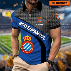 RCD Espanyol – Polo con cremallera Nuevo estilo con Nombre Personalizado