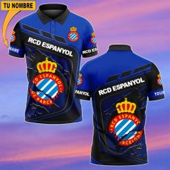 RCD Espanyol – Polo Estilo deportivo con Nombre Personalizado