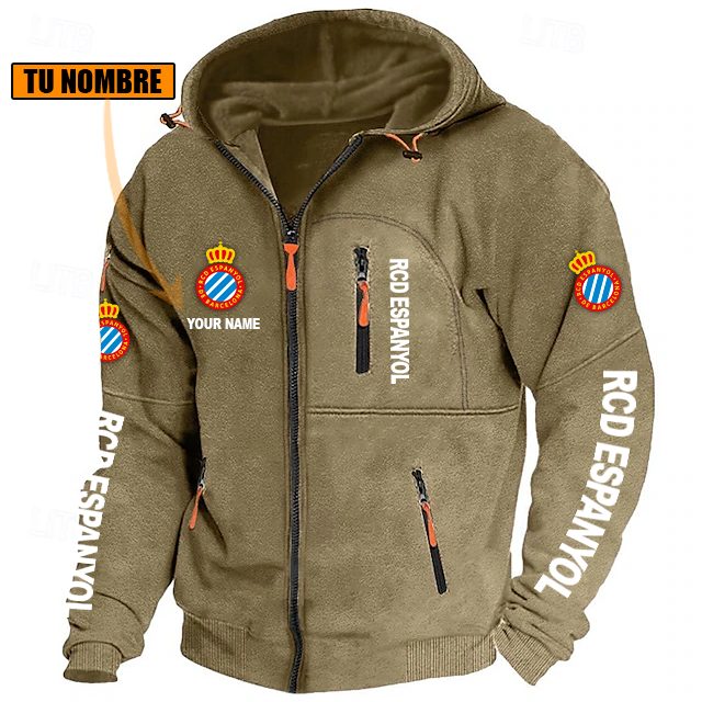 RCD Espanyol – Chaqueta con cremallera Edición Especial con Nombre Personalizado RCD Espanyol – Chaqueta con cremallera Edición Especial con Nombre Personalizado