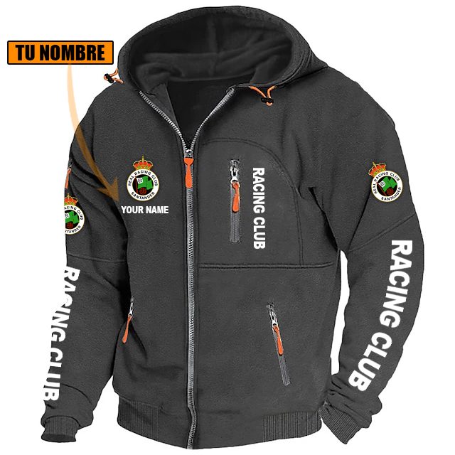 Racing Santander – Chaqueta con cremallera Edición Especial con Nombre Personalizado Racing Santander – Chaqueta con cremallera Edición Especial con Nombre Personalizado