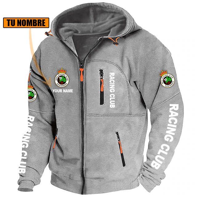 Racing Santander – Chaqueta con cremallera Edición Especial con Nombre Personalizado Racing Santander – Chaqueta con cremallera Edición Especial con Nombre Personalizado