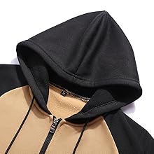 Descripción de la sudadera con cremallera Raglán