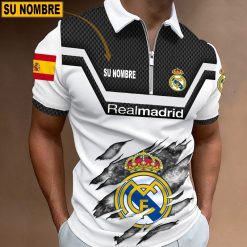 Real Madrid – Polo con cremallera Edición Especial con Nombre Personalizado