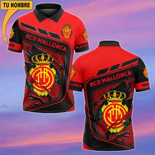 Real Mallorca – Polo Estilo deportivo con Nombre Personalizado