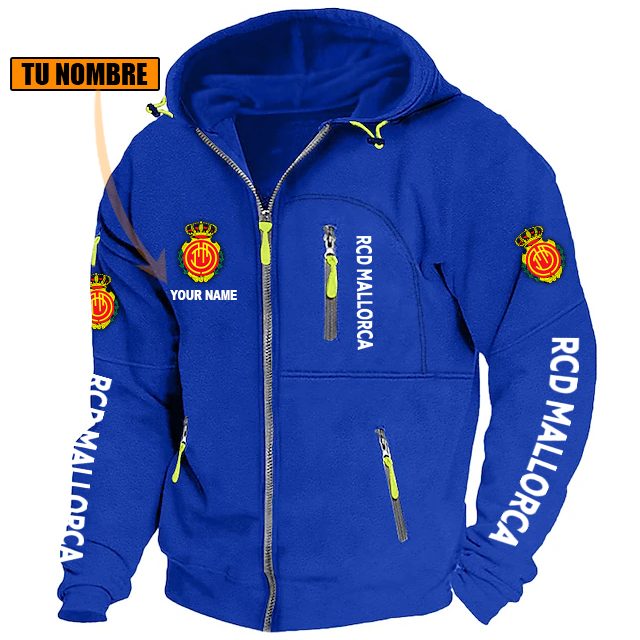 Real Mallorca – Chaqueta con cremallera Edición Especial con Nombre Personalizado Real Mallorca – Chaqueta con cremallera Edición Especial con Nombre Personalizado