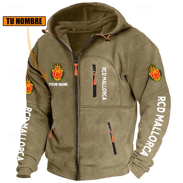 Real Mallorca – Chaqueta con cremallera Edición Especial con Nombre Personalizado Real Mallorca – Chaqueta con cremallera Edición Especial con Nombre Personalizado
