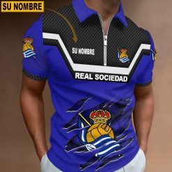 Real Sociedad – Polo con cremallera Edición Especial con Nombre Personalizado