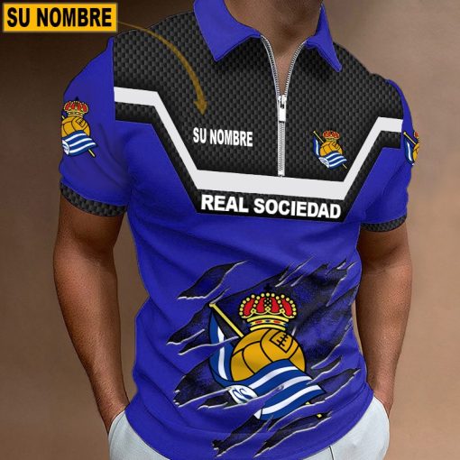 Real Sociedad – Polo con cremallera Edición Especial con Nombre Personalizado
