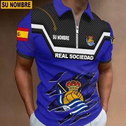 Real Sociedad – Polo con cremallera Edición Especial con Nombre Personalizado