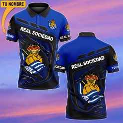 Real Sociedad – Polo Estilo deportivo con Nombre Personalizado