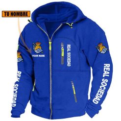 Real Sociedad – Chaqueta con cremallera Edición Especial con Nombre Personalizado Real Sociedad – Chaqueta con cremallera Edición Especial con Nombre Personalizado