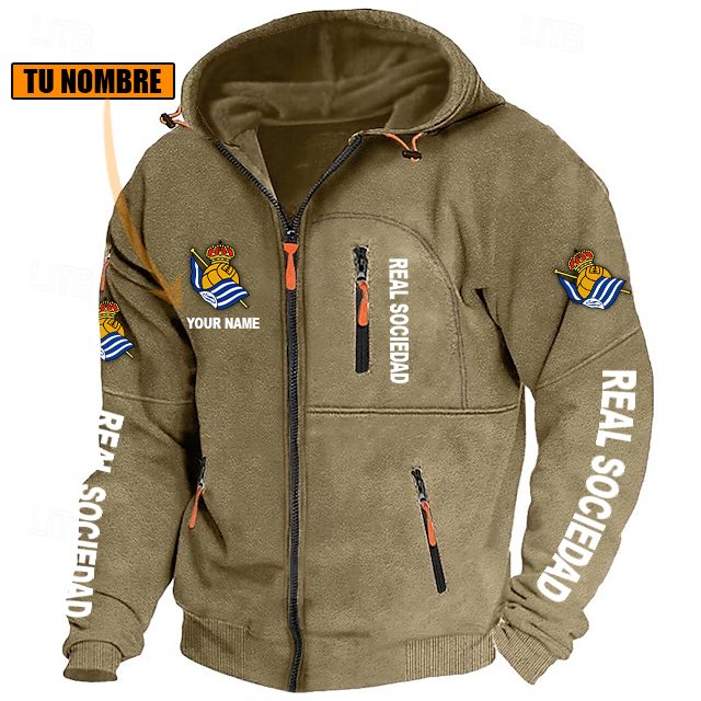 Real Sociedad – Chaqueta con cremallera Edición Especial con Nombre Personalizado Real Sociedad – Chaqueta con cremallera Edición Especial con Nombre Personalizado