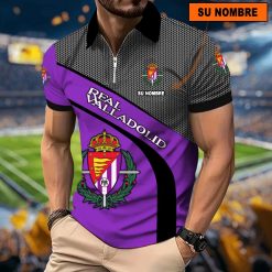 Real Valladolid – Polo con cremallera Nuevo estilo con Nombre Personalizado