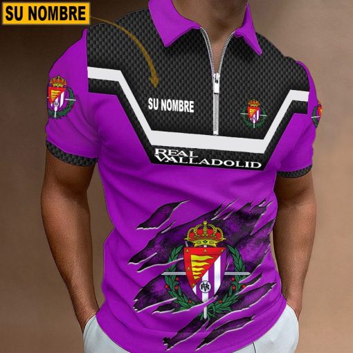Real Valladolid – Polo con cremallera Edición Especial con Nombre Personalizado