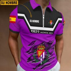 Real Valladolid – Polo con cremallera Edición Especial con Nombre Personalizado