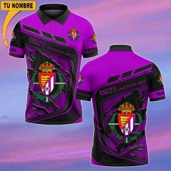 Real Valladolid – Polo Estilo deportivo con Nombre Personalizado