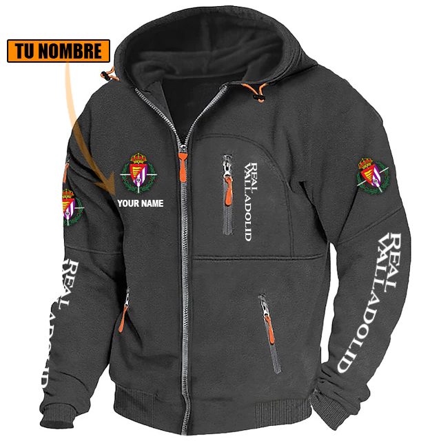 Real Valladolid – Chaqueta con cremallera Edición Especial con Nombre Personalizado Real Valladolid – Chaqueta con cremallera Edición Especial con Nombre Personalizado