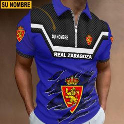 Real Zaragoza – Polo con cremallera Edición Especial con Nombre Personalizado