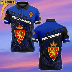 Real Zaragoza – Polo Estilo deportivo con Nombre Personalizado