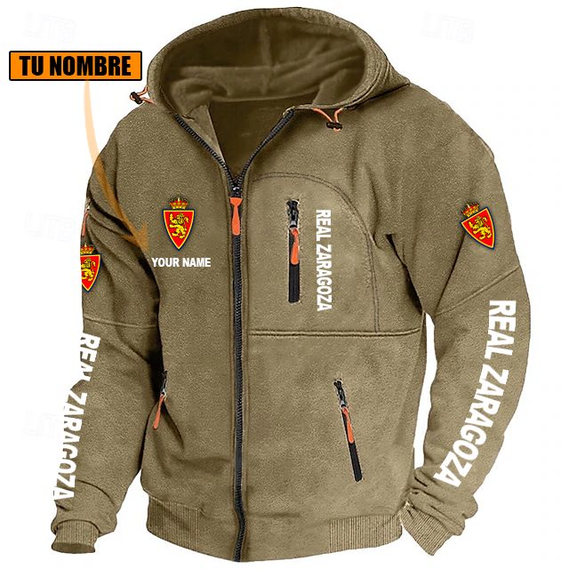 Real Zaragoza – Chaqueta con cremallera Edición Especial con Nombre Personalizado Real Zaragoza – Chaqueta con cremallera Edición Especial con Nombre Personalizado