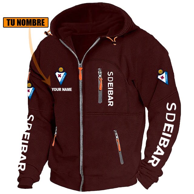 SD Eibar – Chaqueta con cremallera Edición Especial con Nombre Personalizado SD Eibar – Chaqueta con cremallera Edición Especial con Nombre Personalizado