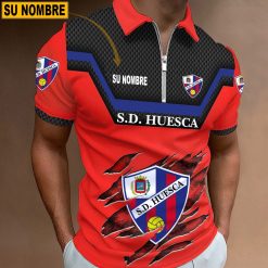 SD Huesca – Polo con cremallera Edición Especial con Nombre Personalizado