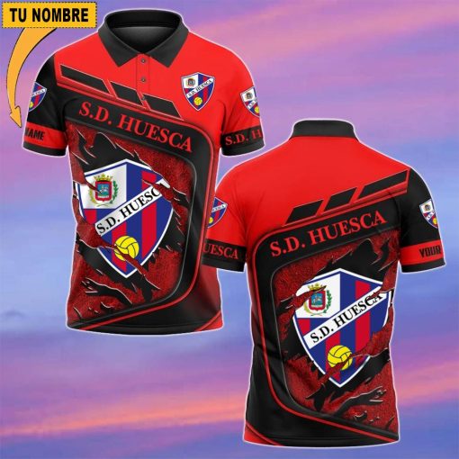 SD Huesca – Polo Estilo deportivo con Nombre Personalizado