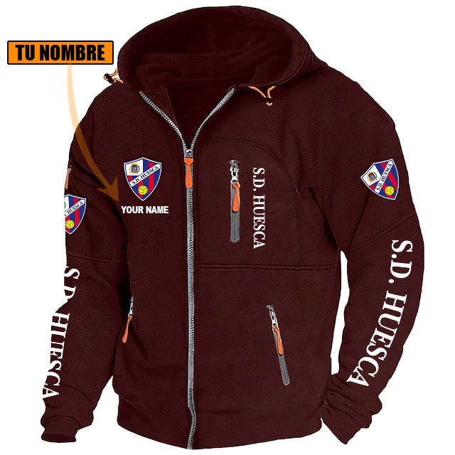 SD Huesca – Chaqueta con cremallera Edición Especial con Nombre Personalizado SD Huesca – Chaqueta con cremallera Edición Especial con Nombre Personalizado