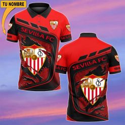Sevilla FC – Polo Estilo deportivo con Nombre Personalizado