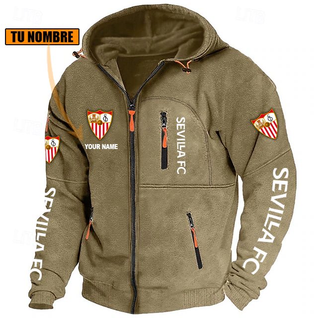 Sevilla FC – Chaqueta con cremallera Edición Especial con Nombre Personalizado Sevilla FC – Chaqueta con cremallera Edición Especial con Nombre Personalizado