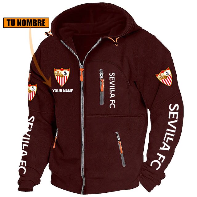 Sevilla FC – Chaqueta con cremallera Edición Especial con Nombre Personalizado Sevilla FC – Chaqueta con cremallera Edición Especial con Nombre Personalizado