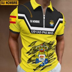UD Las Palmas – Polo con cremallera Edición Especial con Nombre Personalizado