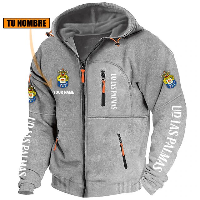 UD Las Palmas – Chaqueta con cremallera Edición Especial con Nombre Personalizado UD Las Palmas – Chaqueta con cremallera Edición Especial con Nombre Personalizado