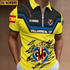 Villarreal CF – Polo con cremallera Edición Especial con Nombre Personalizado