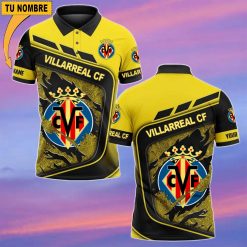 Villarreal CF – Polo Estilo deportivo con Nombre Personalizado