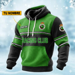 Racing Santander – Sudadera tipo hoodie Edición Especial con Nombre Personalizado