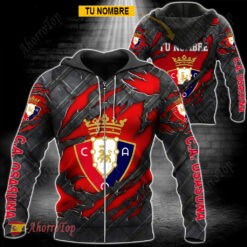CA Osasuna – Sudadera con cierre Edición Especial con Nombre Personalizado