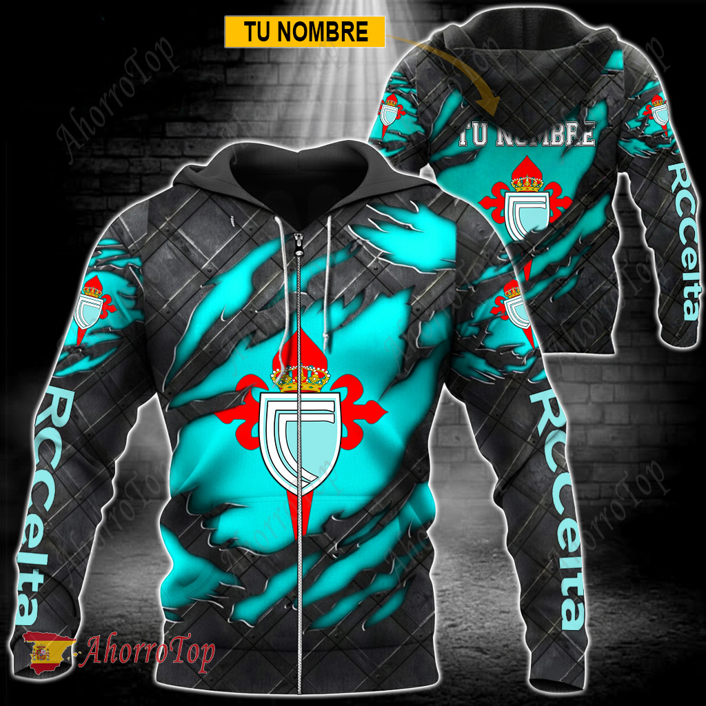Celta Vigo – Sudadera con cierre Edición Especial con Nombre Personalizado Celta Vigo – Sudadera con cierre Edición Especial con Nombre Personalizado